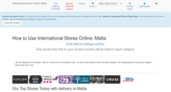 Desktop Screenshot of malta.internationalstoresonline.com