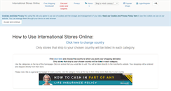 Desktop Screenshot of internationalstoresonline.com