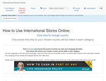 Tablet Screenshot of internationalstoresonline.com