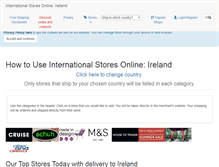 Tablet Screenshot of ireland.internationalstoresonline.com